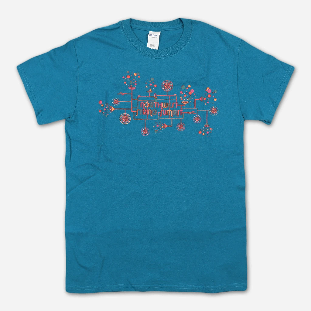 Northwest String Summit New Merch Bubble Machine Aqua T-Shirt 2 Northwest String Summit New Merch Bubble Machine Aqua T-Shirt