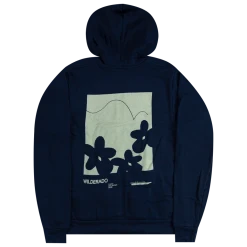 Wilderado New Merch Flower Navy Zip Hoodie