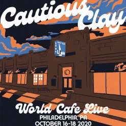 NIVA New Merch Cautious Clay Live At World Cafe Live - Hand Screen-Printed Poster
