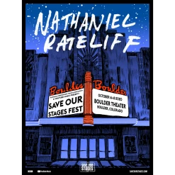 NIVA Nathaniel Rateliff Live At Boulder Theater - Hand Screen-Printed Poster New Merch