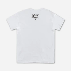 Slow Magic New Merch Mask Pocket Print White T-Shirt