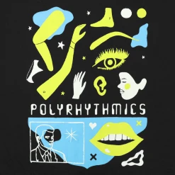 Polyrhythmics New Merch Sci-Fi Black T-Shirt