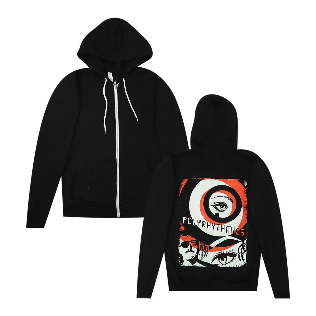 Polyrhythmics New Merch Spy Black Zip-Up Hoodie 1 Polyrhythmics New Merch Spy Black Zip-Up Hoodie