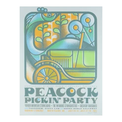 Northwest String Summit 2021 Peacock Pickin' Party Poster
