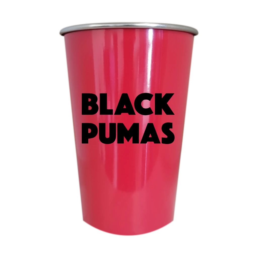 Black Pumas Double Puma Stainless Steel Pint Cups 3 Black Pumas Double Puma Stainless Steel Pint Cups