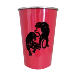Black Pumas Double Puma Stainless Steel Pint Cups 10 Black Pumas Double Puma Stainless Steel Pint Cups