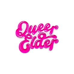 Autostraddle Queer Elder Enamel Pin New Merch