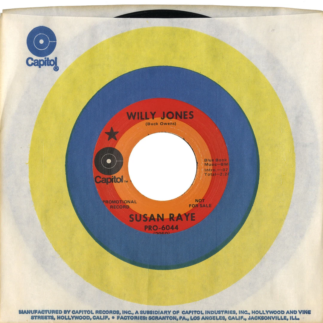 Susan Raye New Merch Willy Jones (Vintage Vinyl 45) 1 Susan Raye New Merch Willy Jones (Vintage Vinyl 45)
