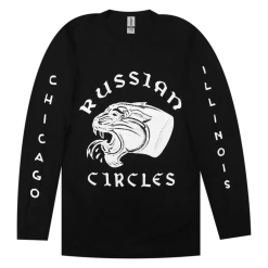 Russian Circles (Band) New Merch Chicago Panther Black Long Sleeve T-Shirt