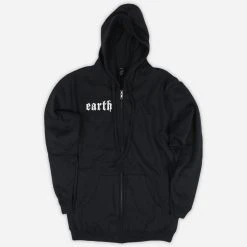 Earth Sigil Black Zip Up Hoodie