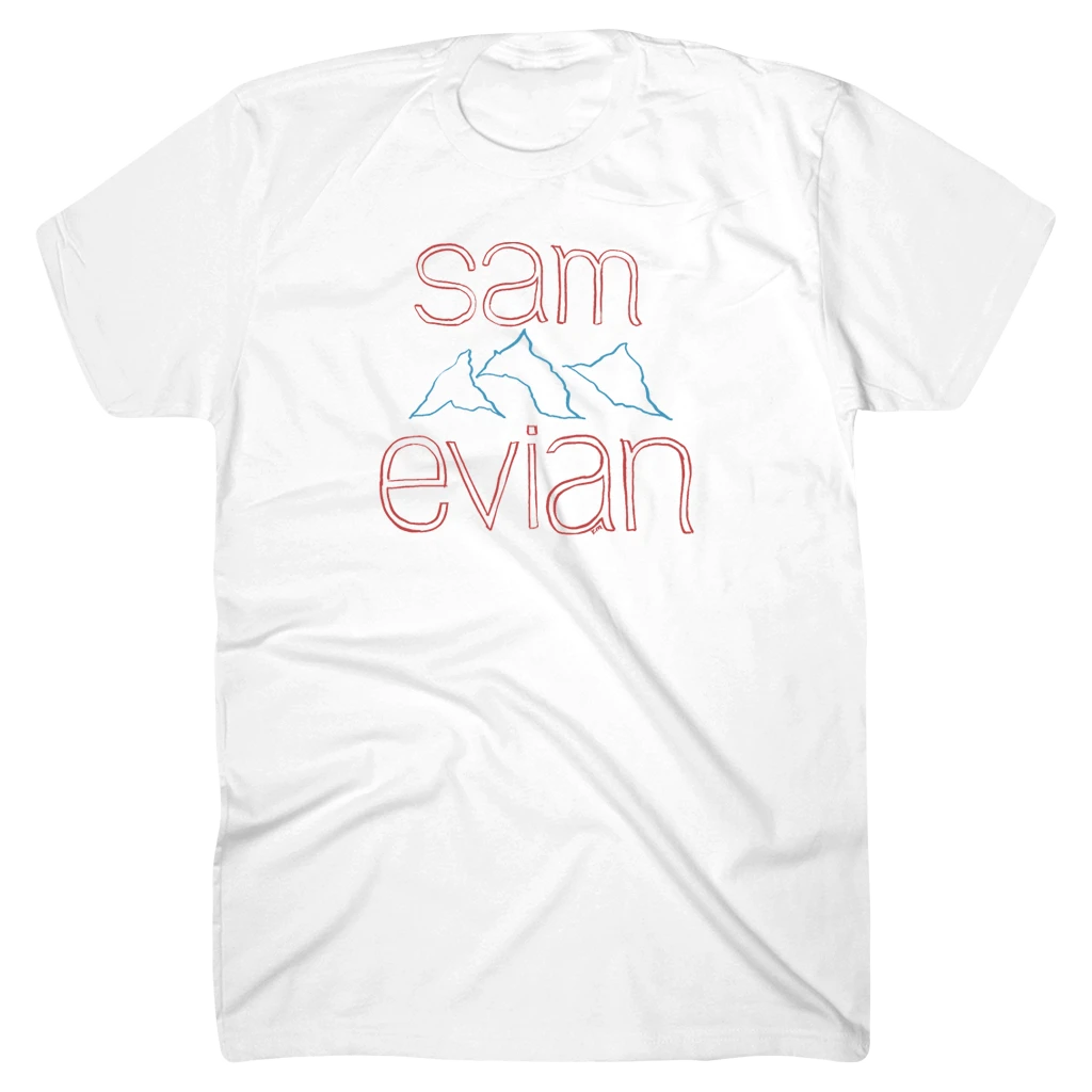 Sam Evian New Merch Mountains White T-Shirt 1 Sam Evian New Merch Mountains White T-Shirt