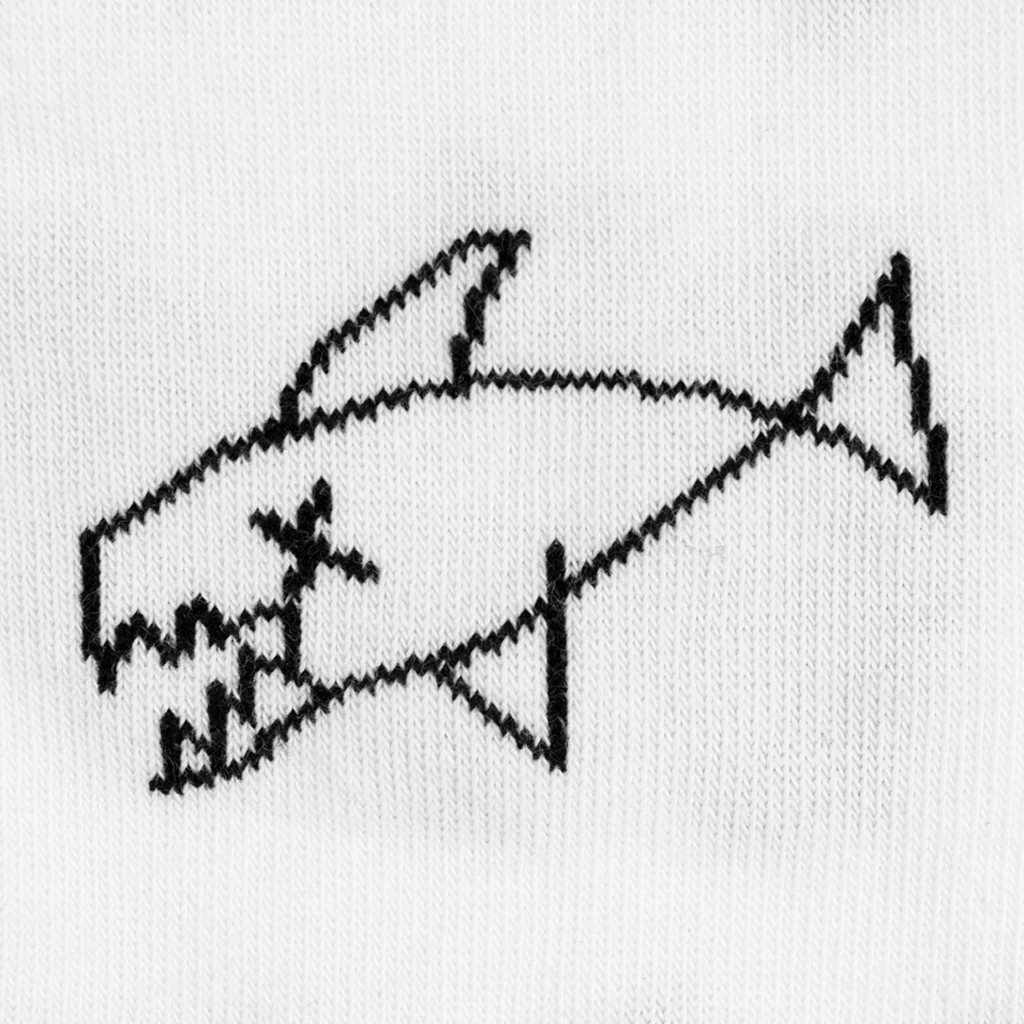 Flipper Fish - Yellow & White Socks 2 Flipper Fish - Yellow & White Socks