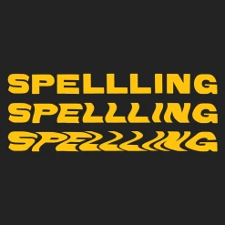 Yellow SPELLLING Black T-Shirt New Merch
