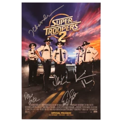 Broken Lizard Autographed Super Troopers 2 Premiere Poster New Merch