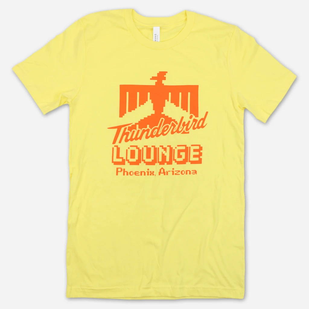 Thunderbird Lounge New Merch TL Logo Yellow T-Shirt 1 Thunderbird Lounge New Merch TL Logo Yellow T-Shirt