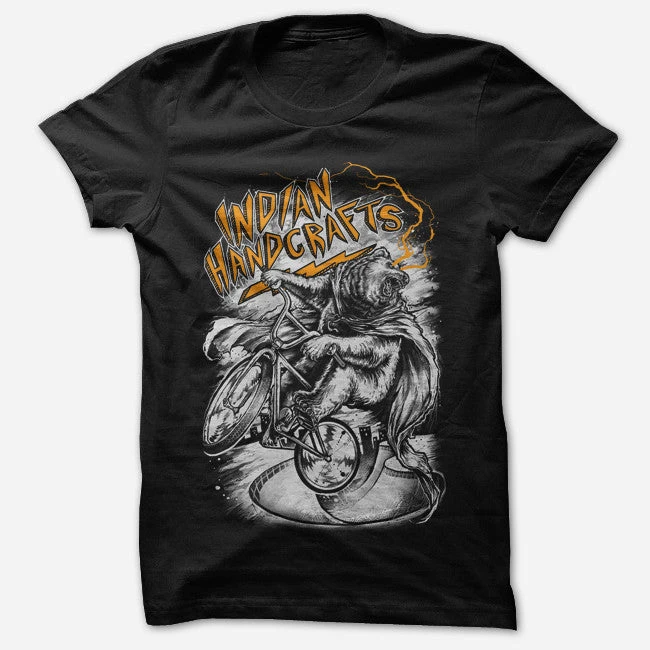 Indian Handcrafts BMX Bear Black T-Shirt 1 Indian Handcrafts BMX Bear Black T-Shirt