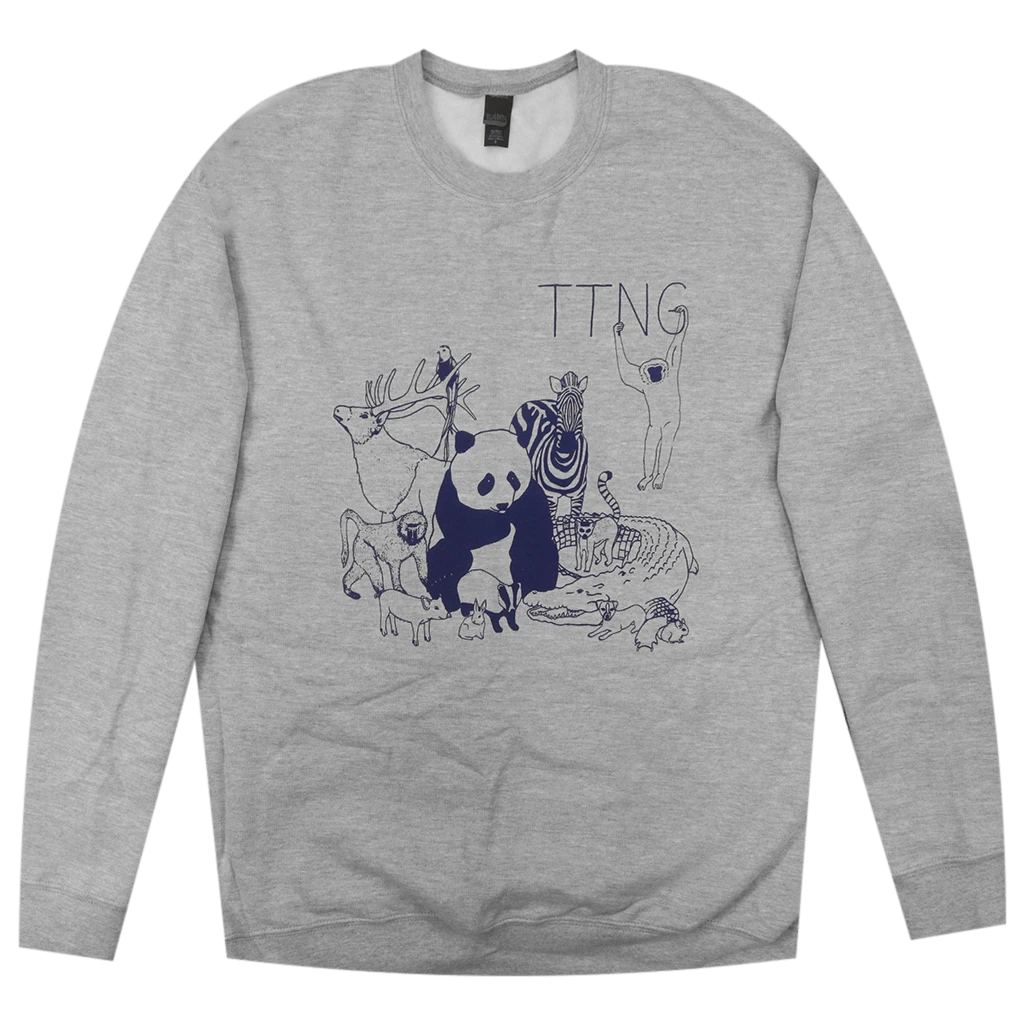 TTNG Animals Grey Crew Neck Pullover Sweatshirt New Merch 1 TTNG Animals Grey Crew Neck Pullover Sweatshirt New Merch