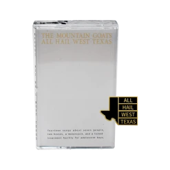 The Mountain Goats New Merch All Hail West Texas Cassette Tape + Enamel Pin Bundle