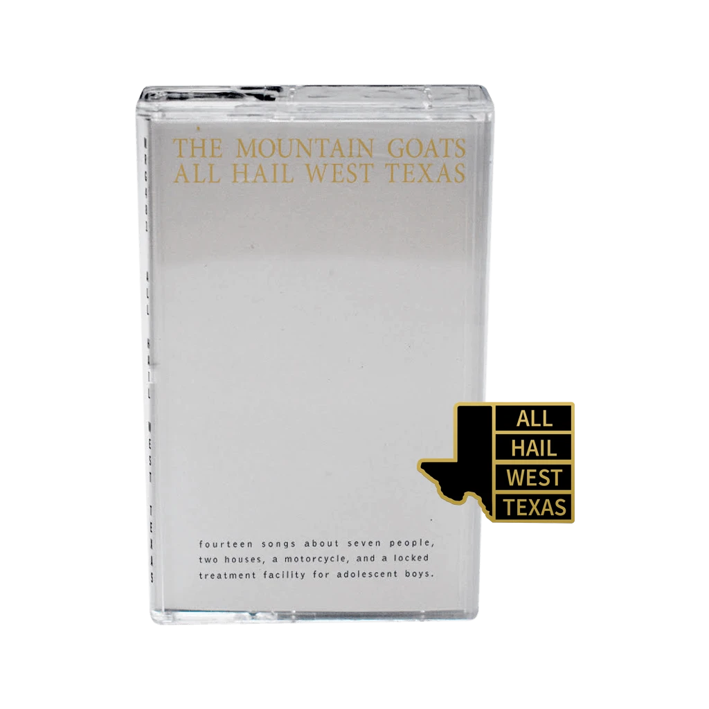 The Mountain Goats New Merch All Hail West Texas Cassette Tape + Enamel Pin Bundle 1 The Mountain Goats New Merch All Hail West Texas Cassette Tape + Enamel Pin Bundle
