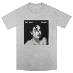 Tara Macri Excuses Heather White T-Shirt New Merch