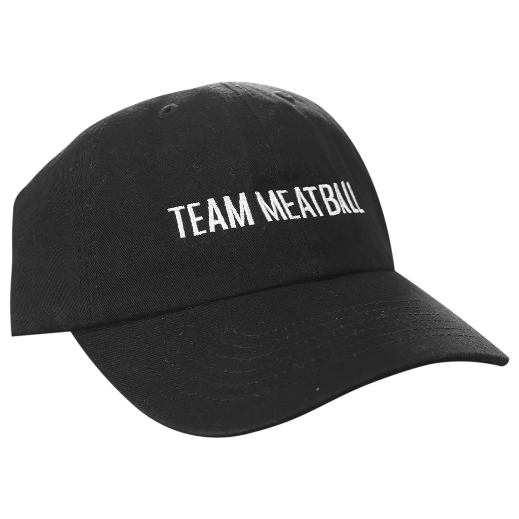 Meatball Merch Team Meatball Black Dad Hat 1 Meatball Merch Team Meatball Black Dad Hat