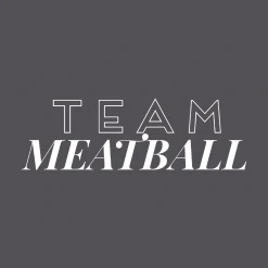 Meatball Merch Team Meatball Flowy Boxy Half-Sleeve V-Neck Dark Heather Tee