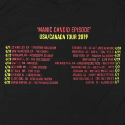 The Murlocs Manic Candid Episode USA/Canada 2019 Tour T-Shirt