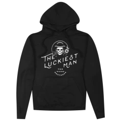 The Wood Brothers New Merch Luckiest Man Black Hoodie