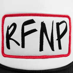 Ring Finger No Pinky RFNP Black & White Trucker Hat 6 Ring Finger No Pinky RFNP Black & White Trucker Hat