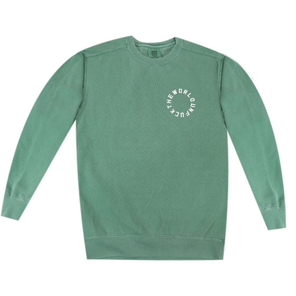 Angel Olsen UNFUCKTHEWORLD Green Sweatshirt 1 Angel Olsen UNFUCKTHEWORLD Green Sweatshirt