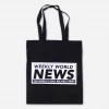 Weekly World News WWN Logo Black Tote Bag New Merch
