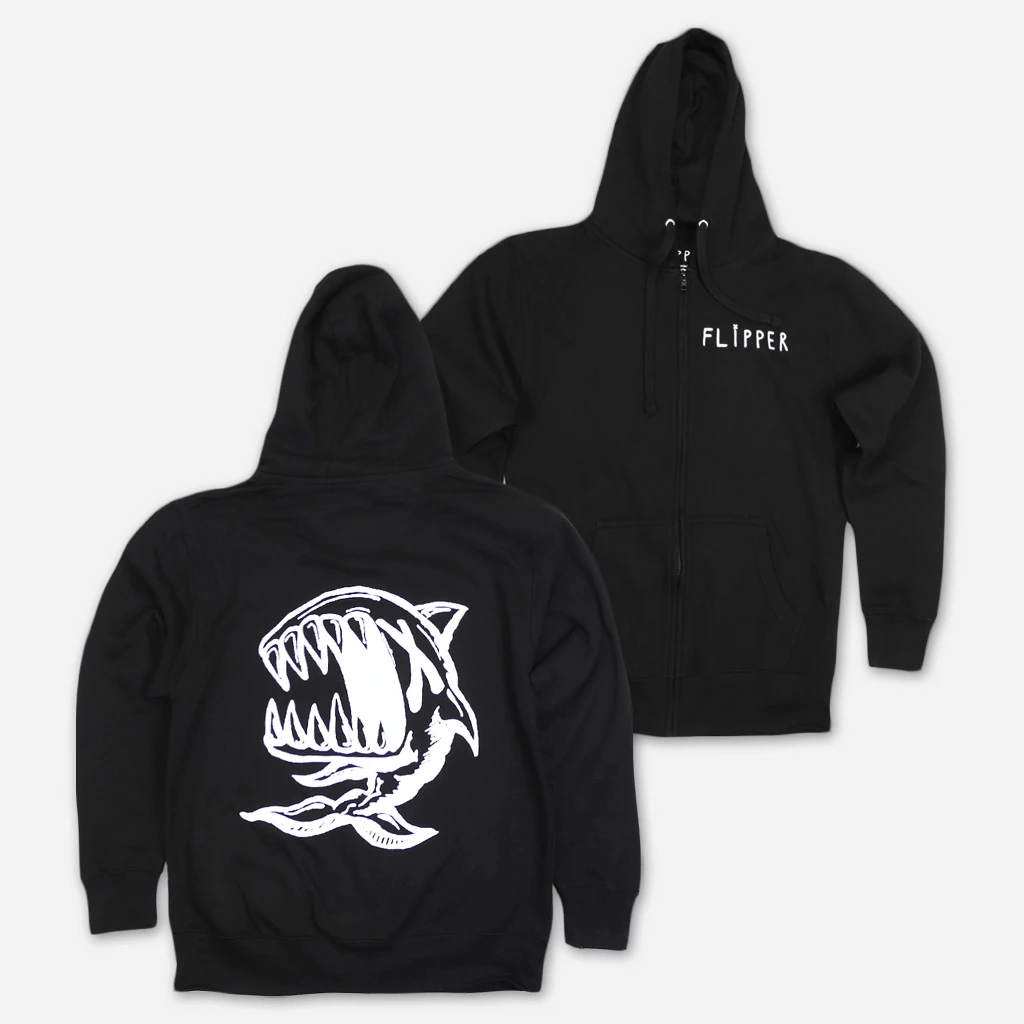 Flipper X Fish Black Lightweight Zip Hoodie New Merch 1 Flipper X Fish Black Lightweight Zip Hoodie New Merch