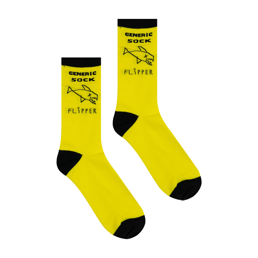 Flipper New Merch Fish - Yellow & Black Socks 1 Flipper New Merch Fish - Yellow & Black Socks