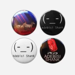 New Merch Adebisi Shank 4 Button Pack