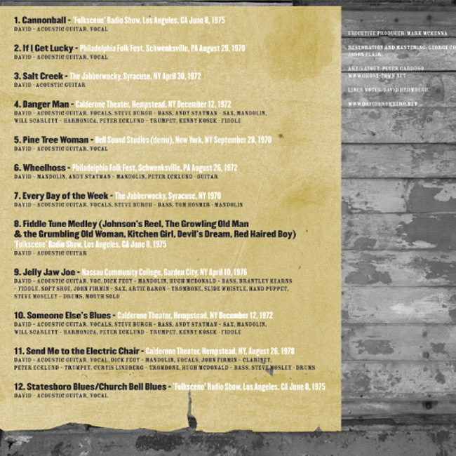 David Bromberg New Merch Archive Recordings Volume One 1969-1979 CD 2 David Bromberg New Merch Archive Recordings Volume One 1969-1979 CD