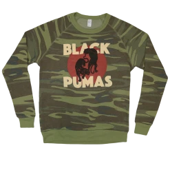 Black Pumas Double Puma Camo Sweatshirt New Merch