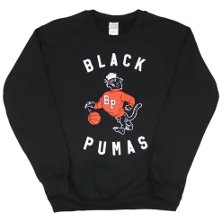 Black Pumas Hoops Puma Black Sweatshirt New Merch