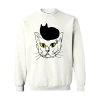 Rodrigo Amarante Cat On Cat Eyes White Sweatshirt New Merch