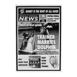 Weekly World News Trainer Marries Dolphin Poster New Merch