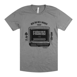 Mega Ran Forever Famicom TV Grey T-Shirt New Merch