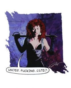 Tori Amos New Merch Y Kant Tori Read White & Blue 3/4 Raglan T-Shirt