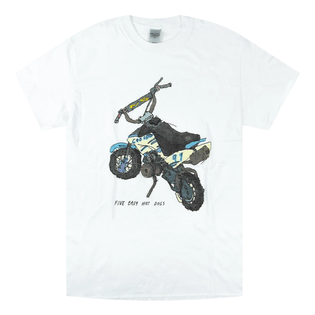 Mac DeMarco Five Easy Hot Dogs White T-Shirt New Merch 1 Mac DeMarco Five Easy Hot Dogs White T-Shirt New Merch