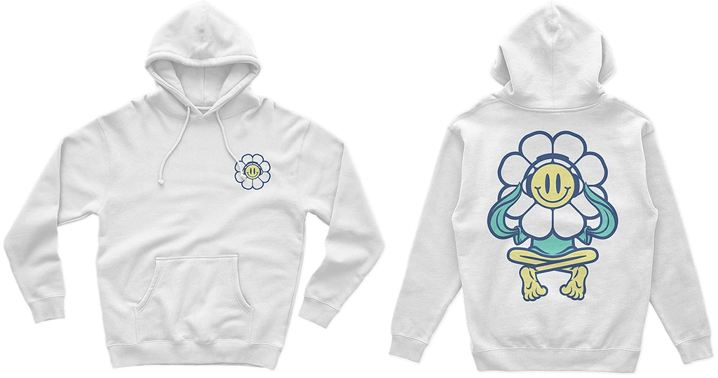 Disco Lines Flower Face Hoodie New Merch 1 Disco Lines Flower Face Hoodie New Merch