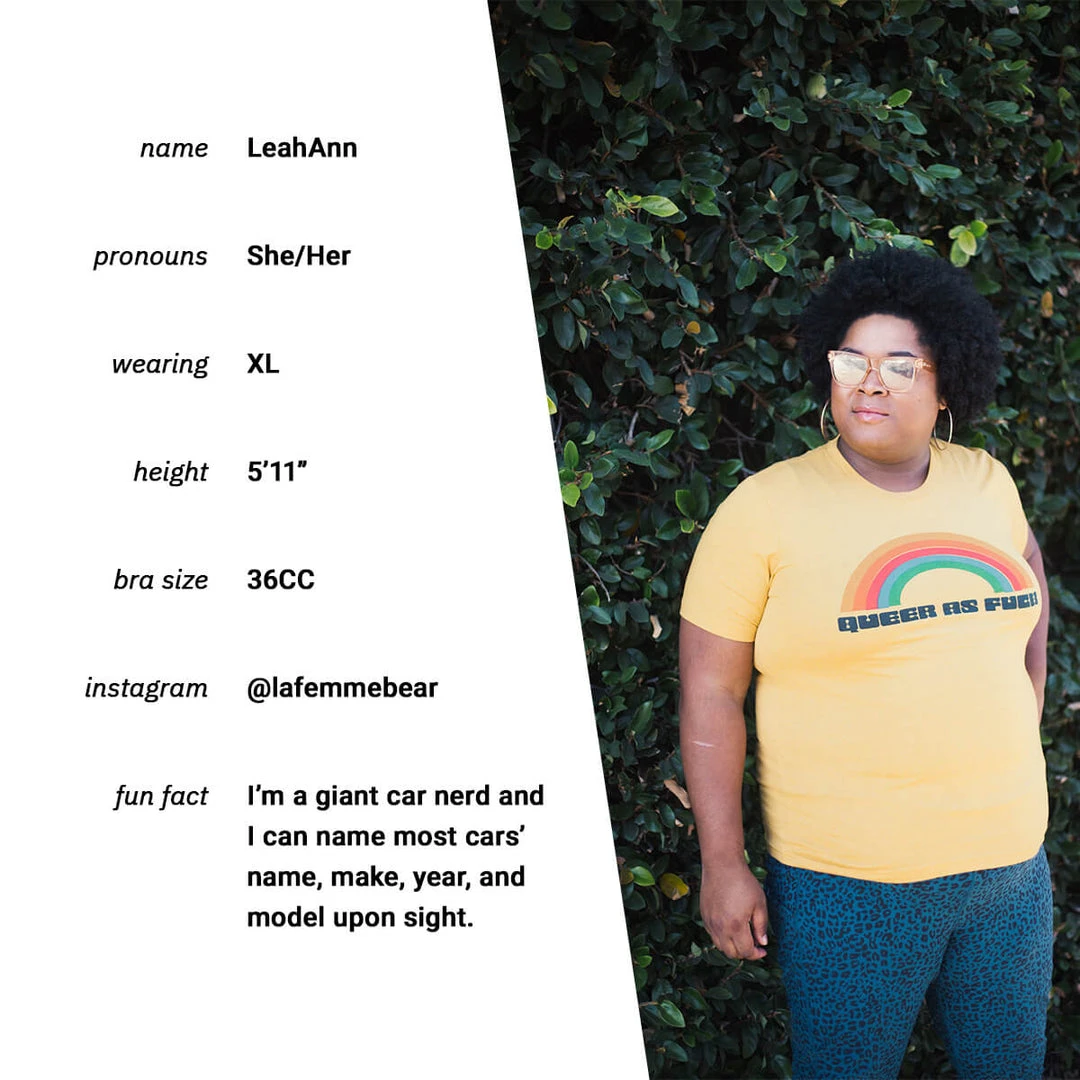 Autostraddle Queer As Fuck Heather Mustard Tee New Merch 3 Autostraddle Queer As Fuck Heather Mustard Tee New Merch