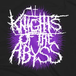 Knights Of The Abyss New Merch Purple Splatter Black T-Shirt