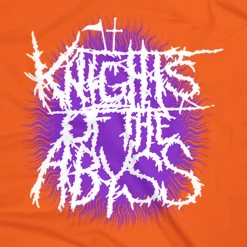 Knights Of The Abyss Purple Splatter Orange T-Shirt New Merch