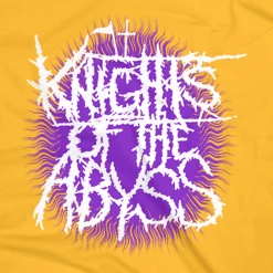 Knights Of The Abyss Purple Splatter Yellow T-Shirt New Merch