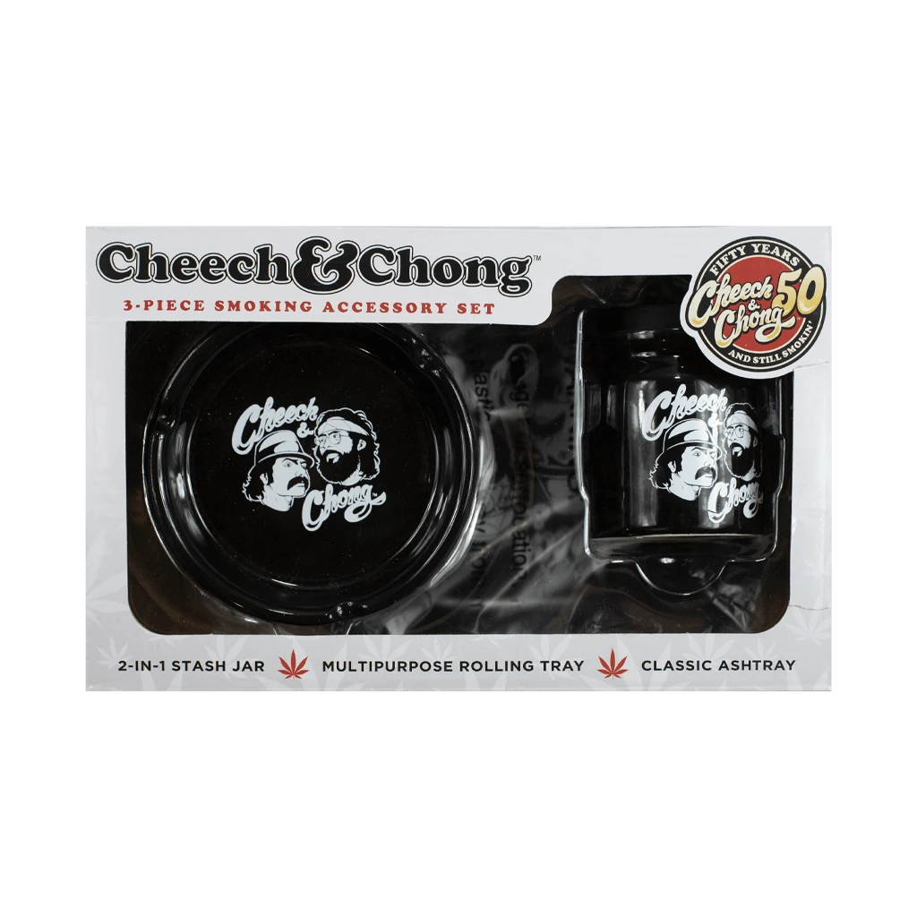Cheech And Chong 3-Piece Smoking Set - Black New Merch 1 Cheech And Chong 3-Piece Smoking Set - Black New Merch