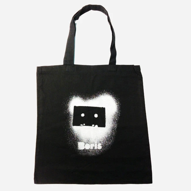 Boris (Band) Cassette Black Tote Bag 1 Boris (Band) Cassette Black Tote Bag