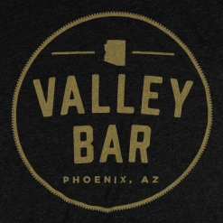 Valley Bar Circle Logo Black Tri-Blend New Merch